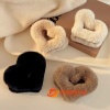 Plush heart hair clips: adorable kawaii fluffy claw clips for girls, perfect cute accessories for women. Hollow out heart clip for fall winter hairstyles.