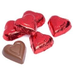 Red Foiled Milk Chocolate Heart